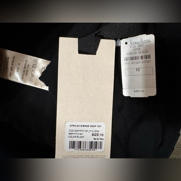 Johanna Ortiz African Mirror Pleated Crop Bustier Top - Picture 9 of 11